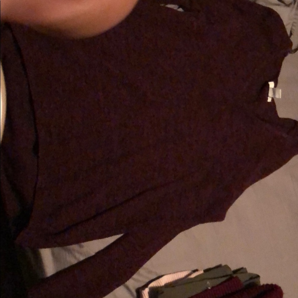 H&M Maroon & Black Sweater